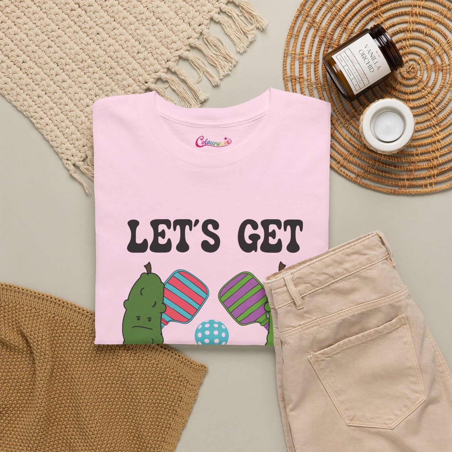 Lets Get Pickled Funny Pickleball Lover Gift Tee Graphic Design T Shirt