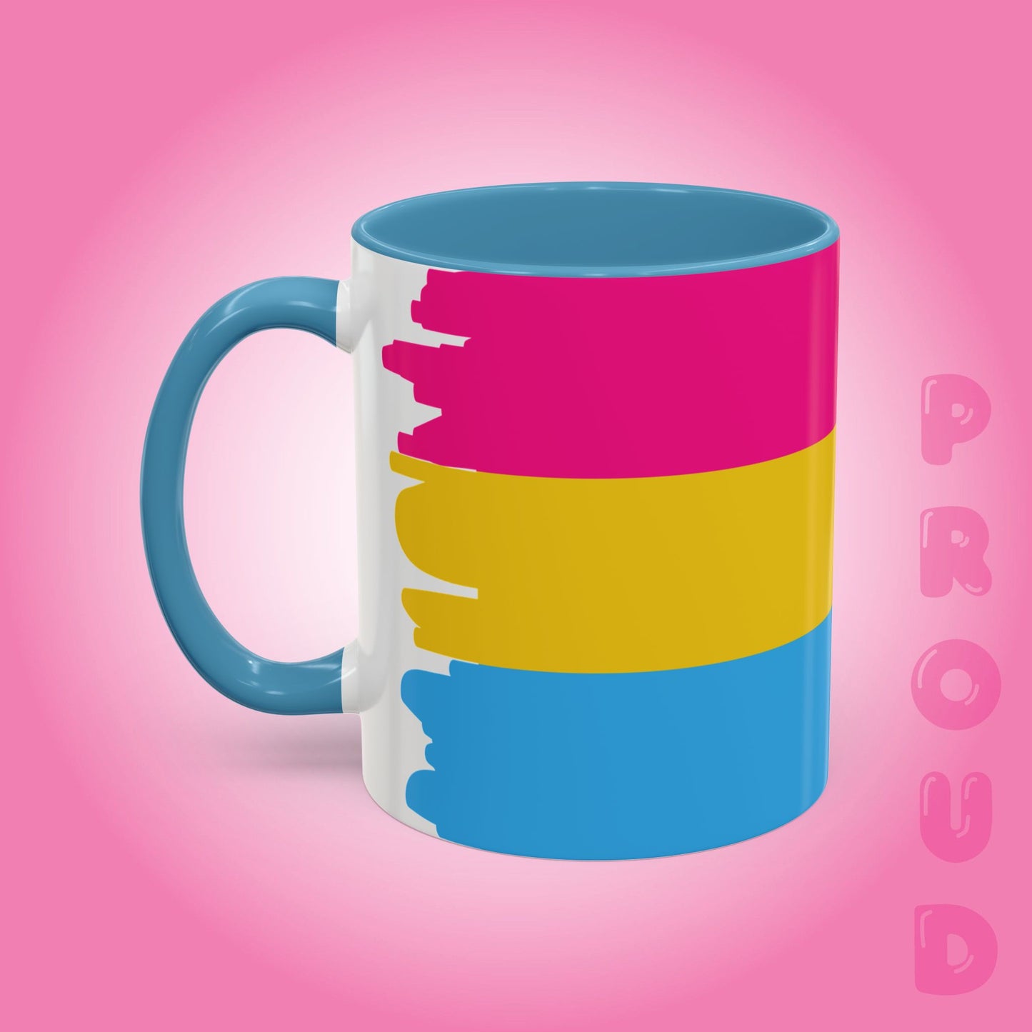 Pansexual Paint Style Coffee Mug