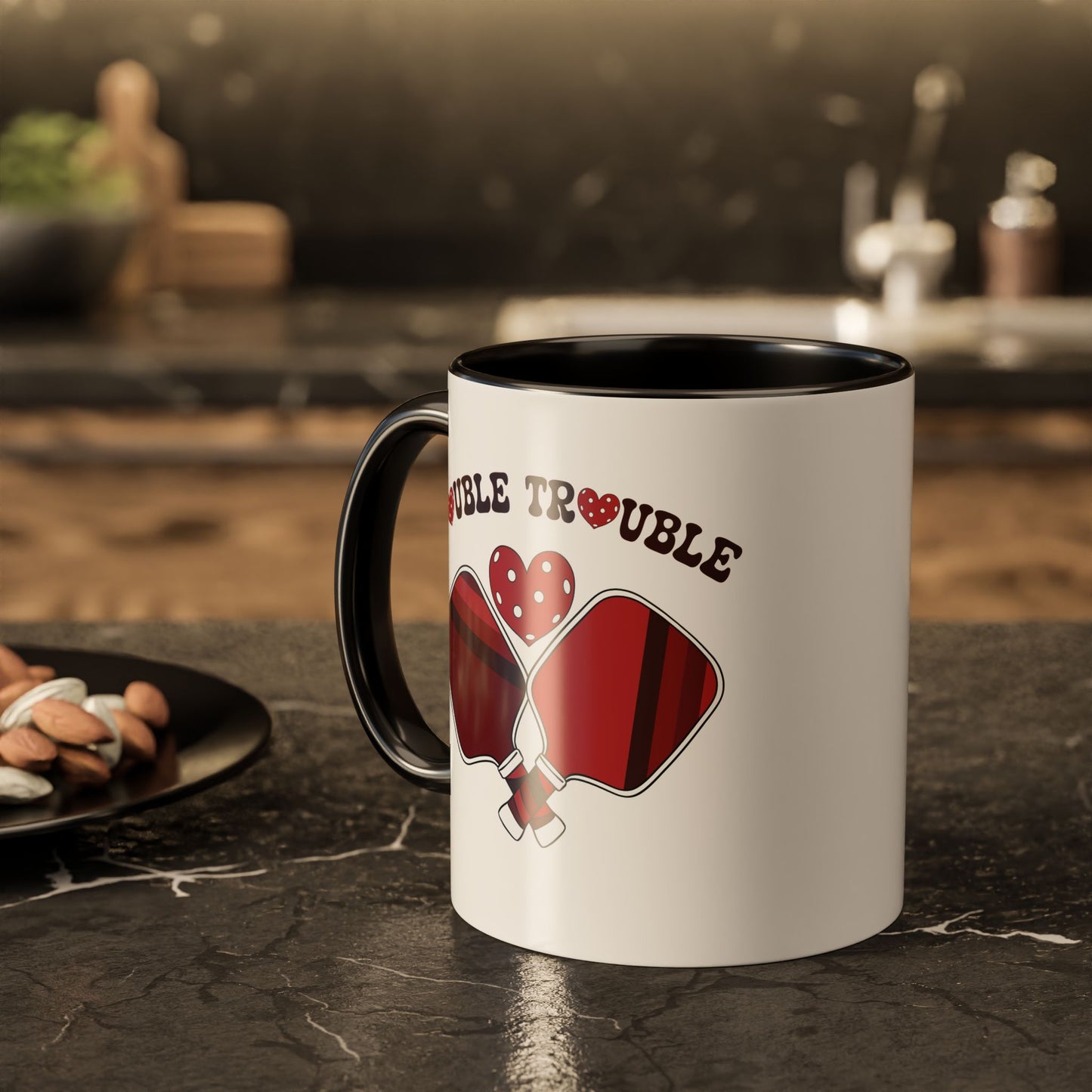 Double Trouble Pickleball Mug | Colorful Pickleball Couple Gift