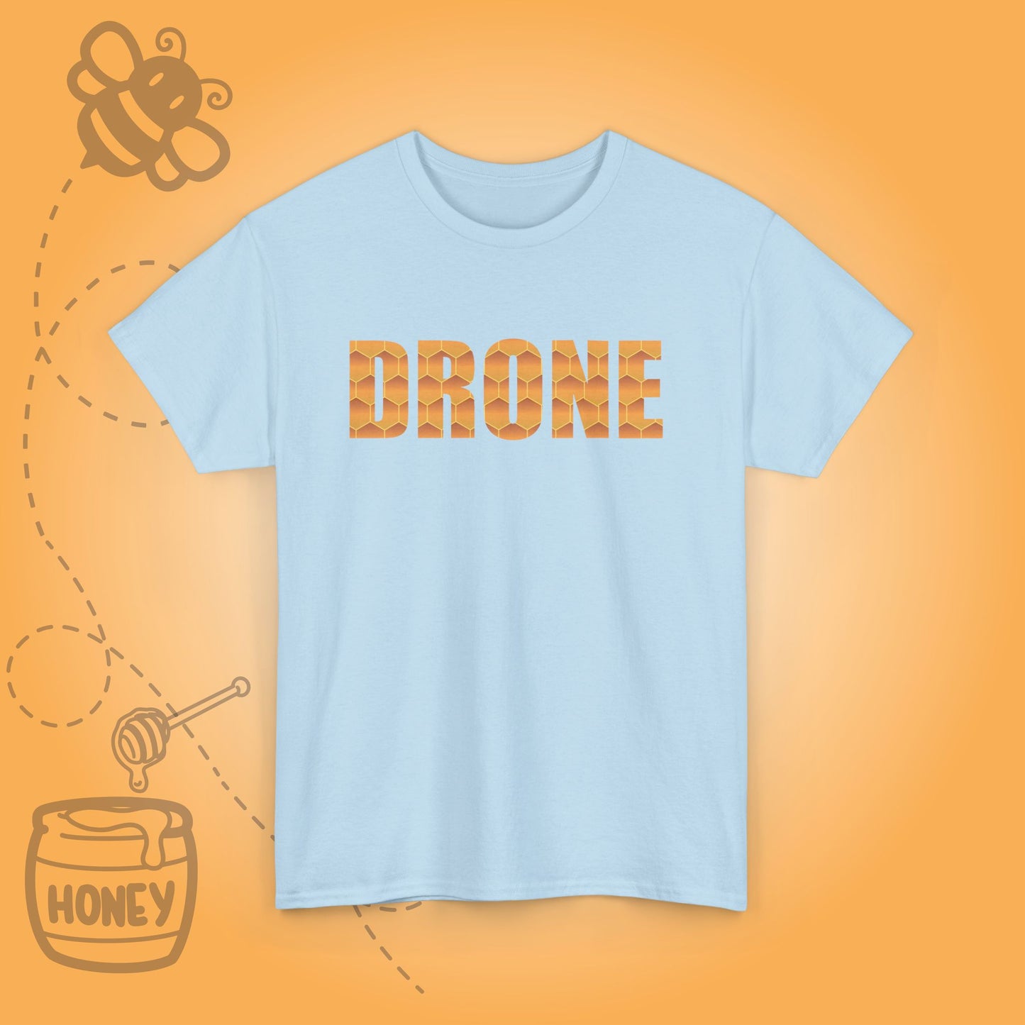 Drone Sweet As Honey  Honeycomb Word Art Design Unisex Tshirt