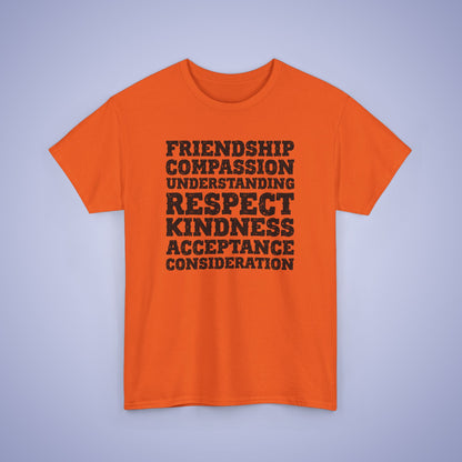 Kindness Word Block Grunge Black Unity Day Teachers T Shirt Unisex