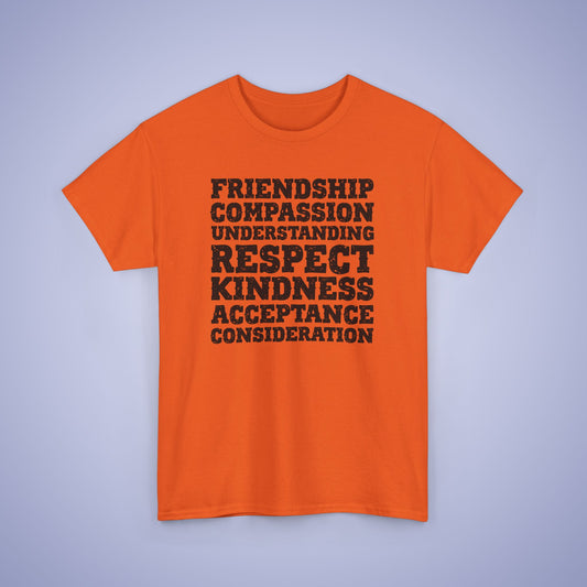 Kindness Word Block Grunge Black Unity Day Teachers T Shirt Unisex