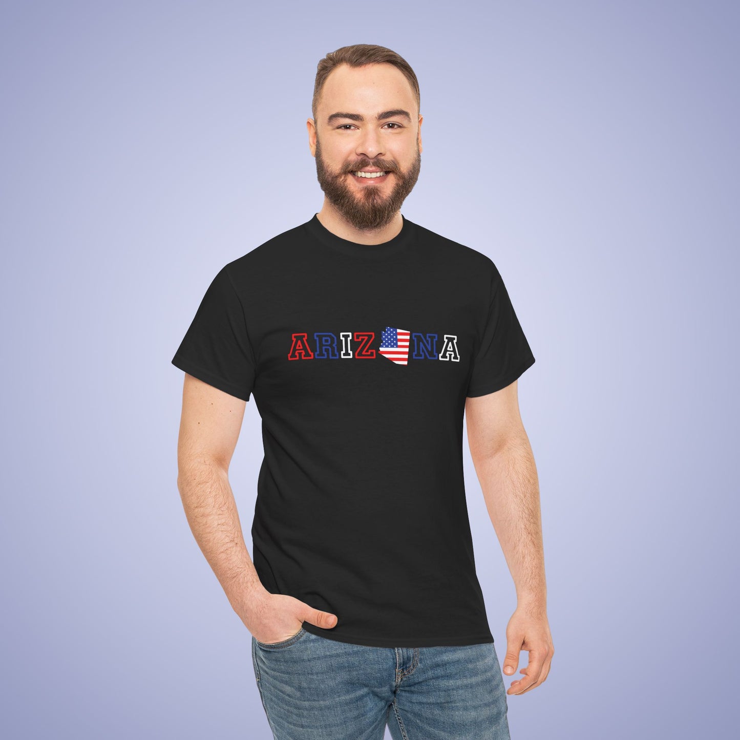 Arizona Map Text Art Proud American Unisex T Shirt