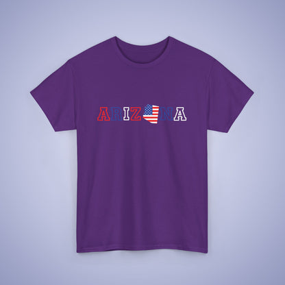 Arizona Map Text Art Proud American Unisex T Shirt