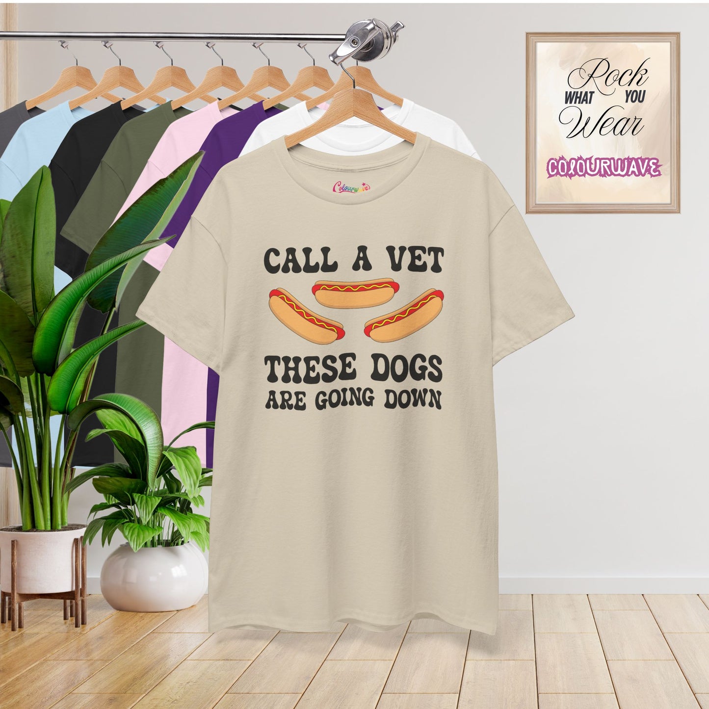 Call a Vet These Dogs Are Going Down Funny Hot Dog T-Shirt | Hot Dog Lover Gift