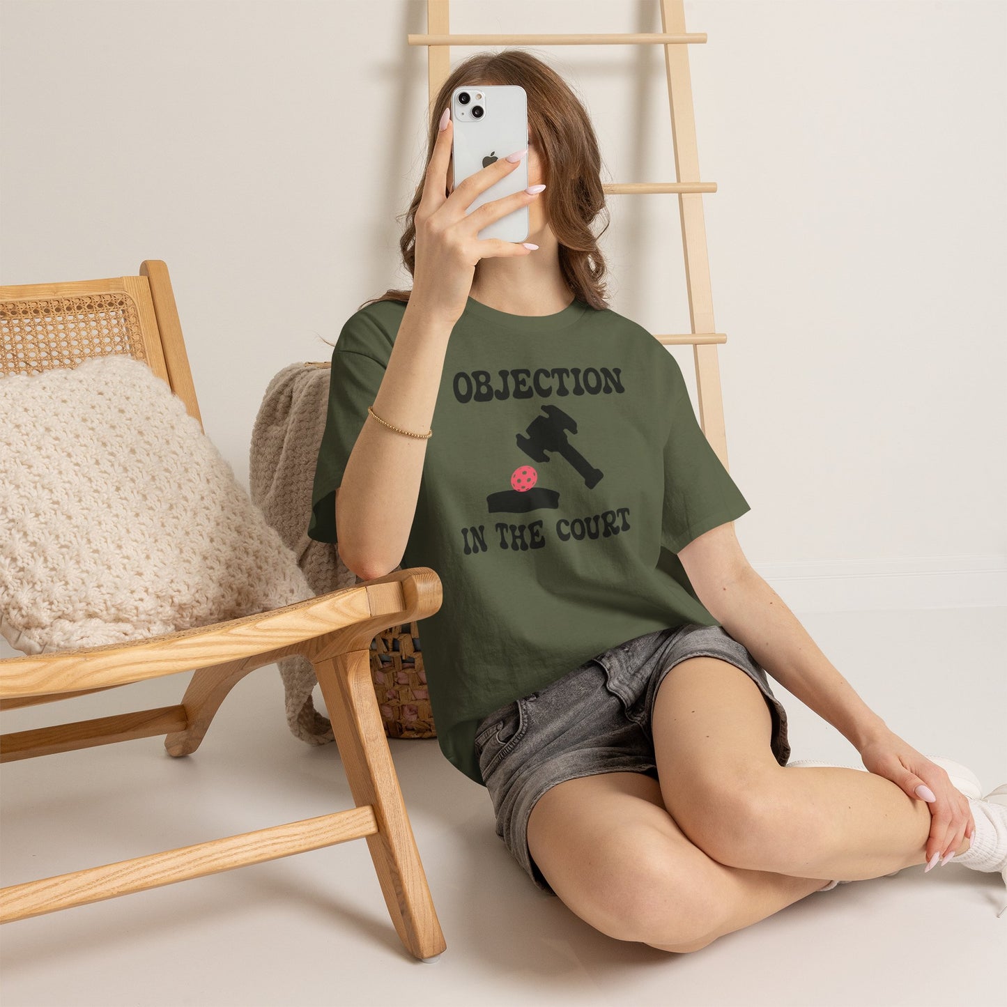 Objection in the Court Funny Lawyer Judge Pickleball T Shirt Black Graphic Design