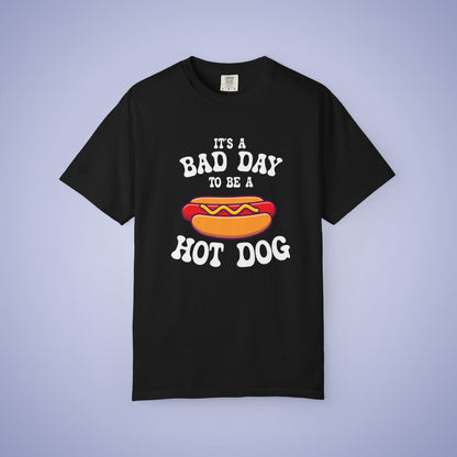 Its a Bad Day to be a Hot Dog Funny Comfort Colors T Shirt Unisex White