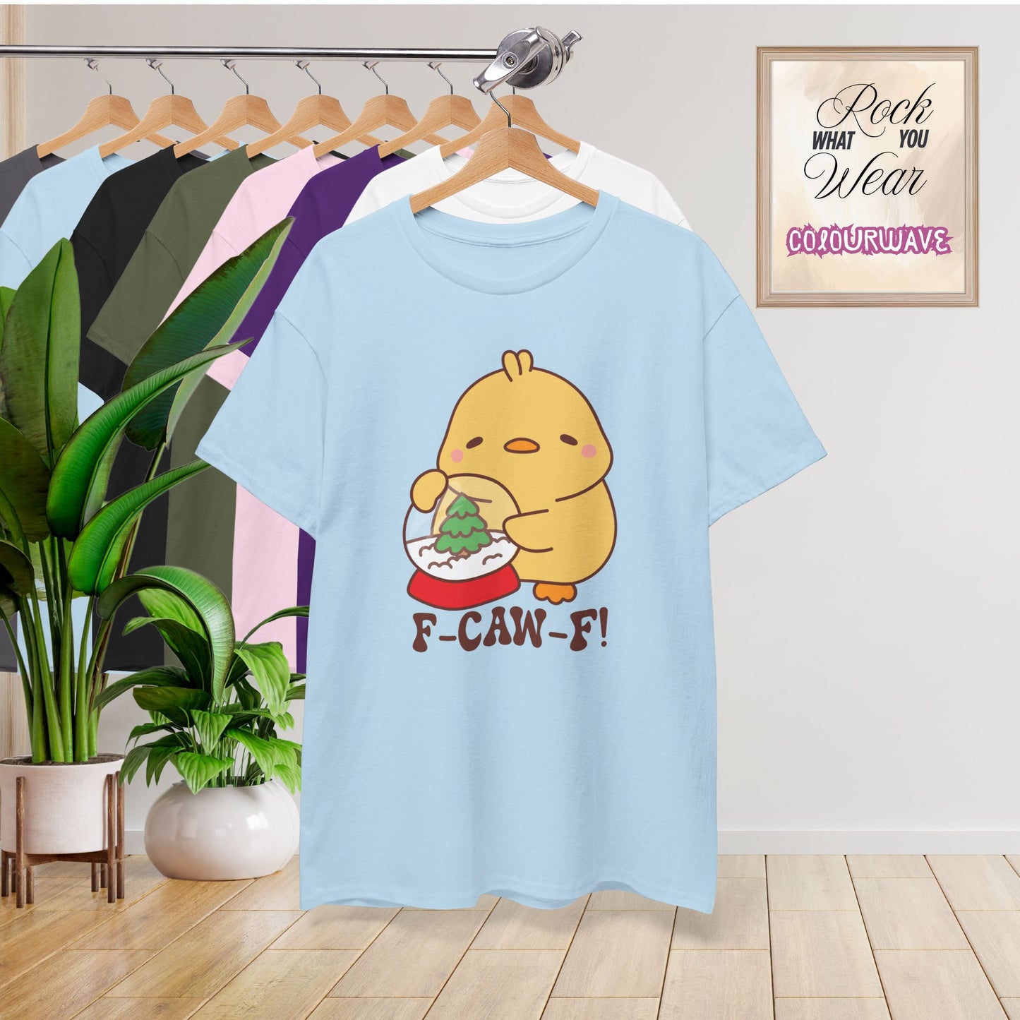 Christmas Snowglobe F CAW F Cute Funny Chick Unisex Chicken T Shirt