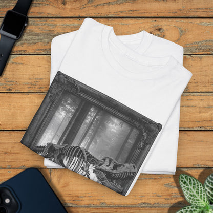 Stalking Skeletal T-Rex Halloween T-Shirt | Dinosaur Photographic Design