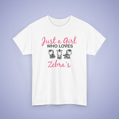 Just a Girl who Loves Zebras Unisex T-Shirt