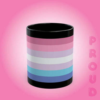 Bi Gender Pride Month LGBTQ Black 11oz or 15oz Coffee Mug