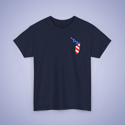 Florida Map Pocket Art Proud American Unisex T Shirt