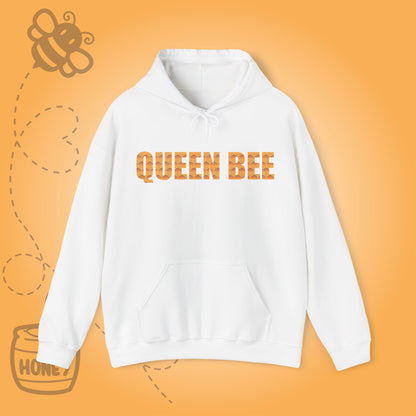 Queen Bee Sweet As Honey  Honeycomb Word Art Design Hoodie Sweatshirt