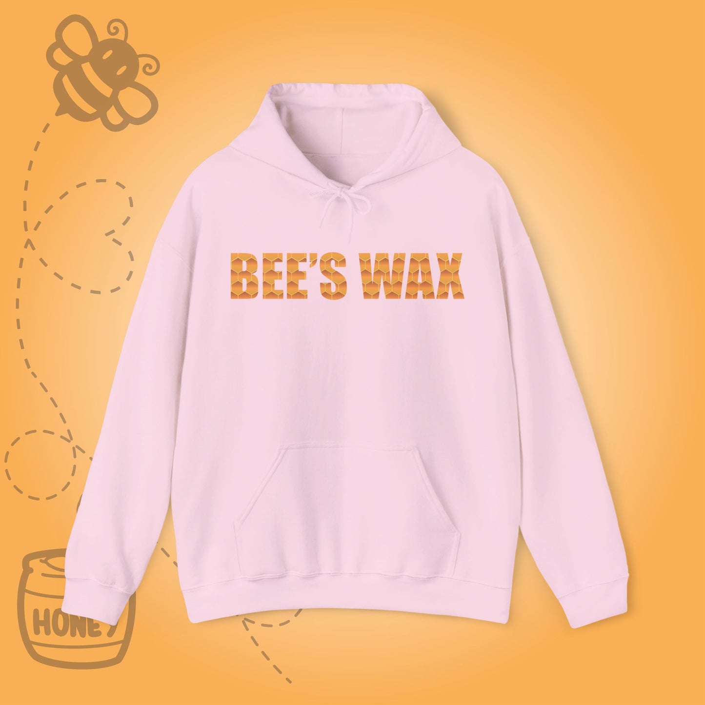 Bees Wax Sweet As Honey Honeycomb Word Art Design Hoodie Sweatshirt