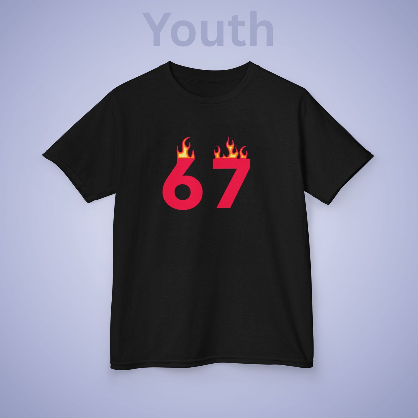 On Fire 67 Tee Fun Trending Kids Cotton T Shirt Six Seven Youth