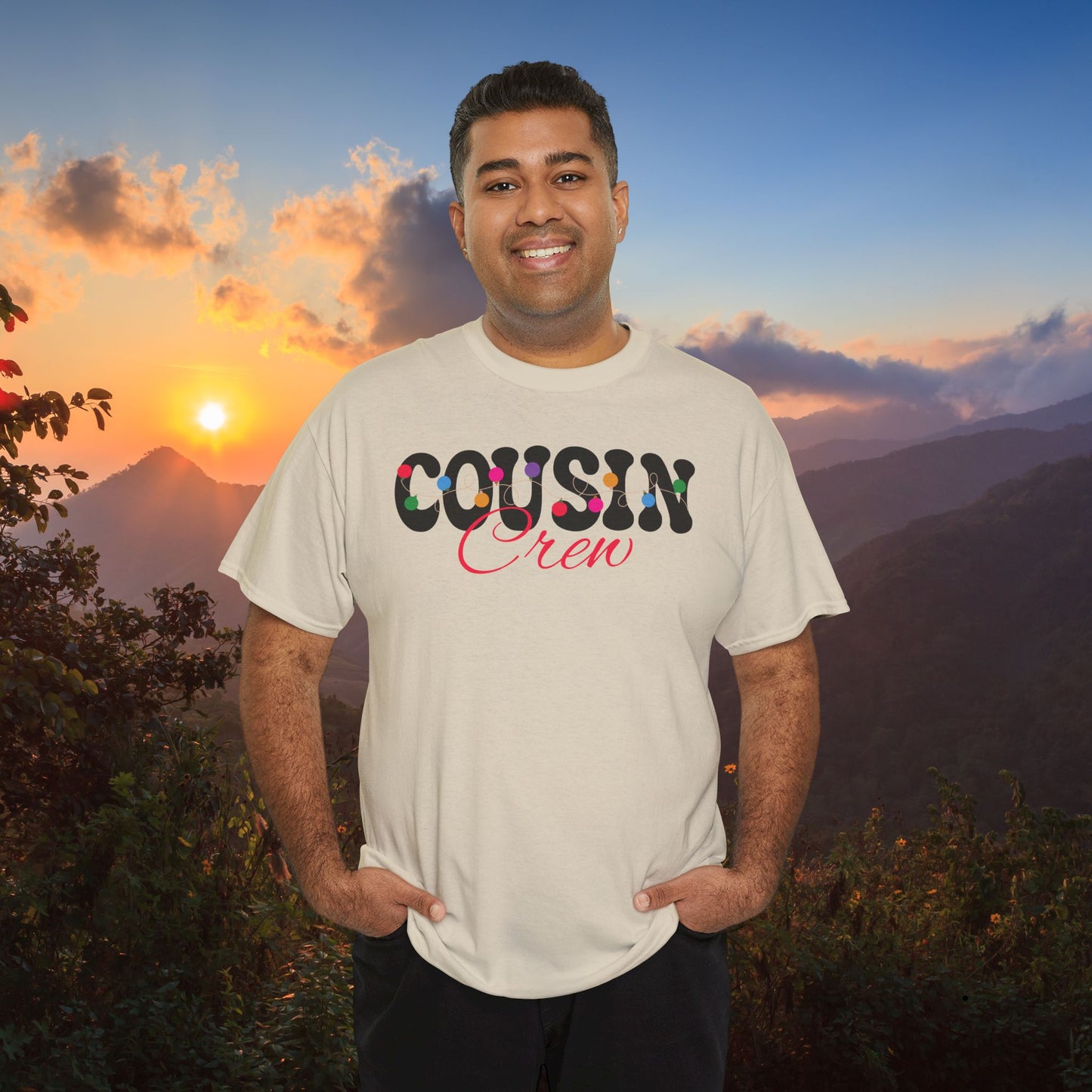 Cousin Crew Christmas Lights Family Matching Unisex T Shirt