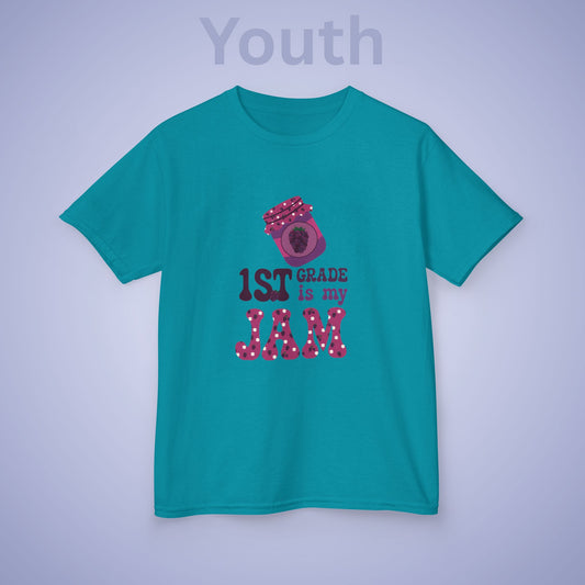 First Grade is my Jam Blackberry Kids Cotton T Shirt Back To School Youth