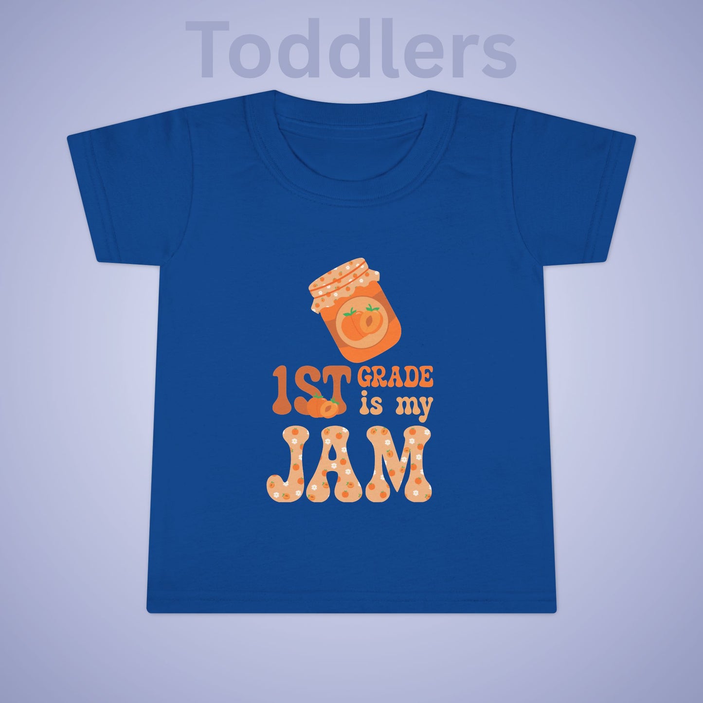 First Grade is my Jam Apricot Kids Cotton T Shirt Back To School Toddler