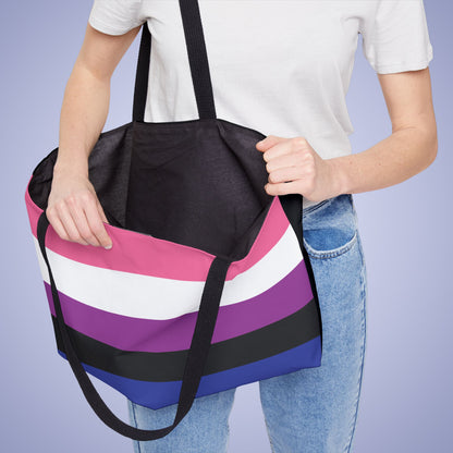 Gender Fluid Pride Month Weekender Large Beach Bag Tote