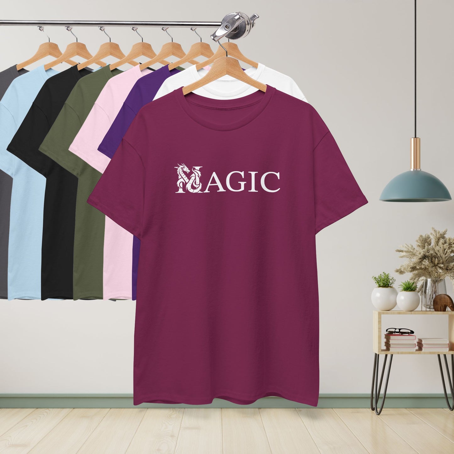 Magic Word Art Text Dragon Lover Unisex T Shirt