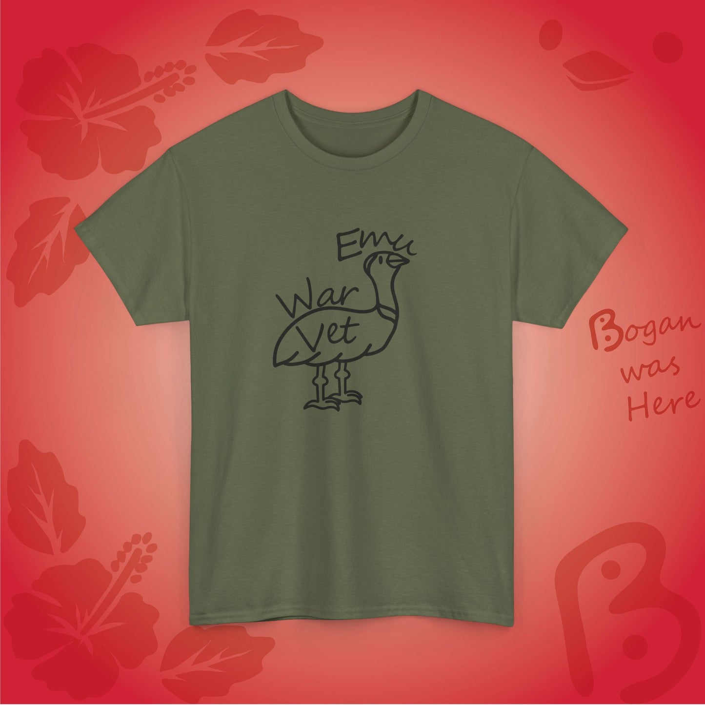 Emu War Vet Bogan's Design T Shirt