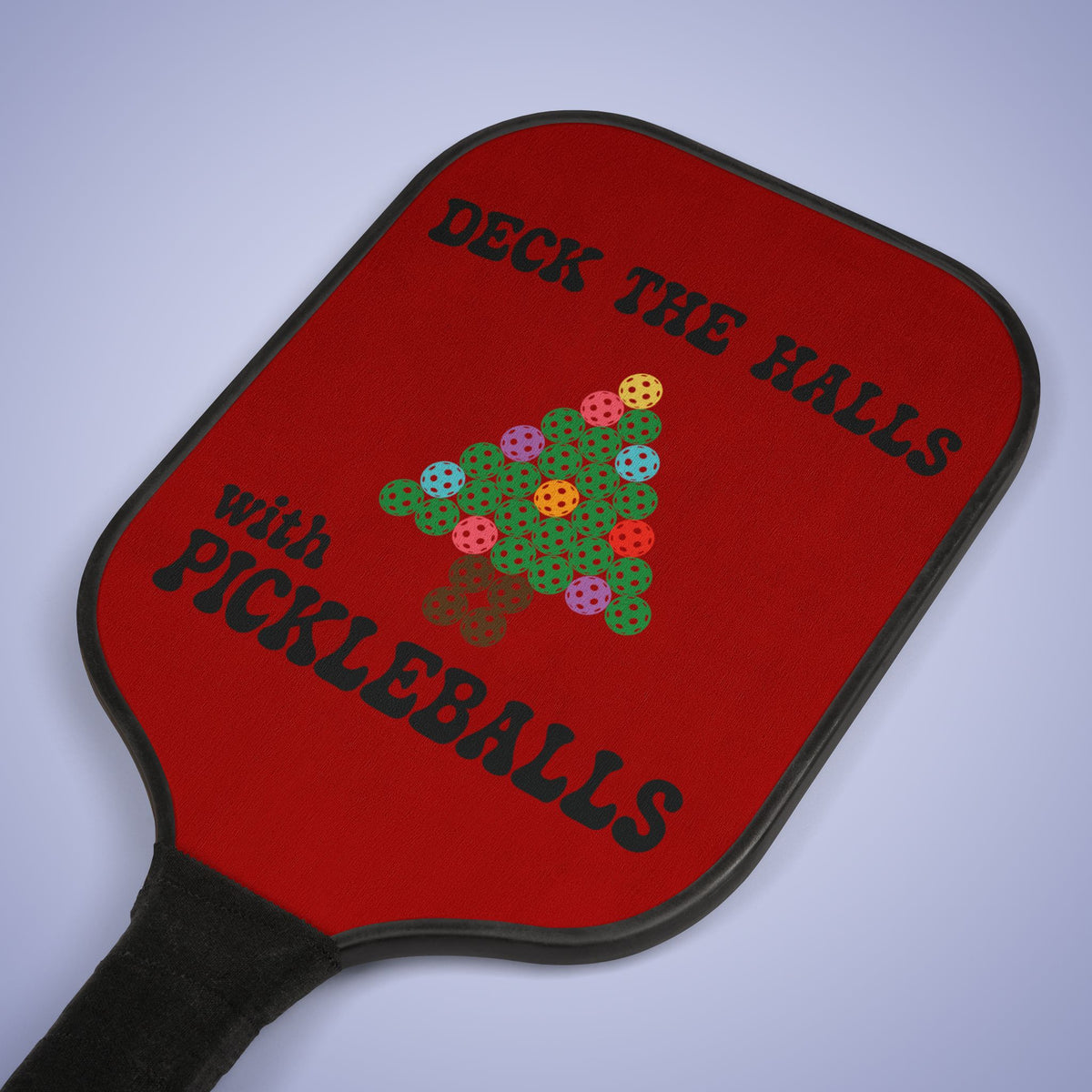 Deck the Halls with Pickleballs Christmas | Pickleball Paddle Set Red