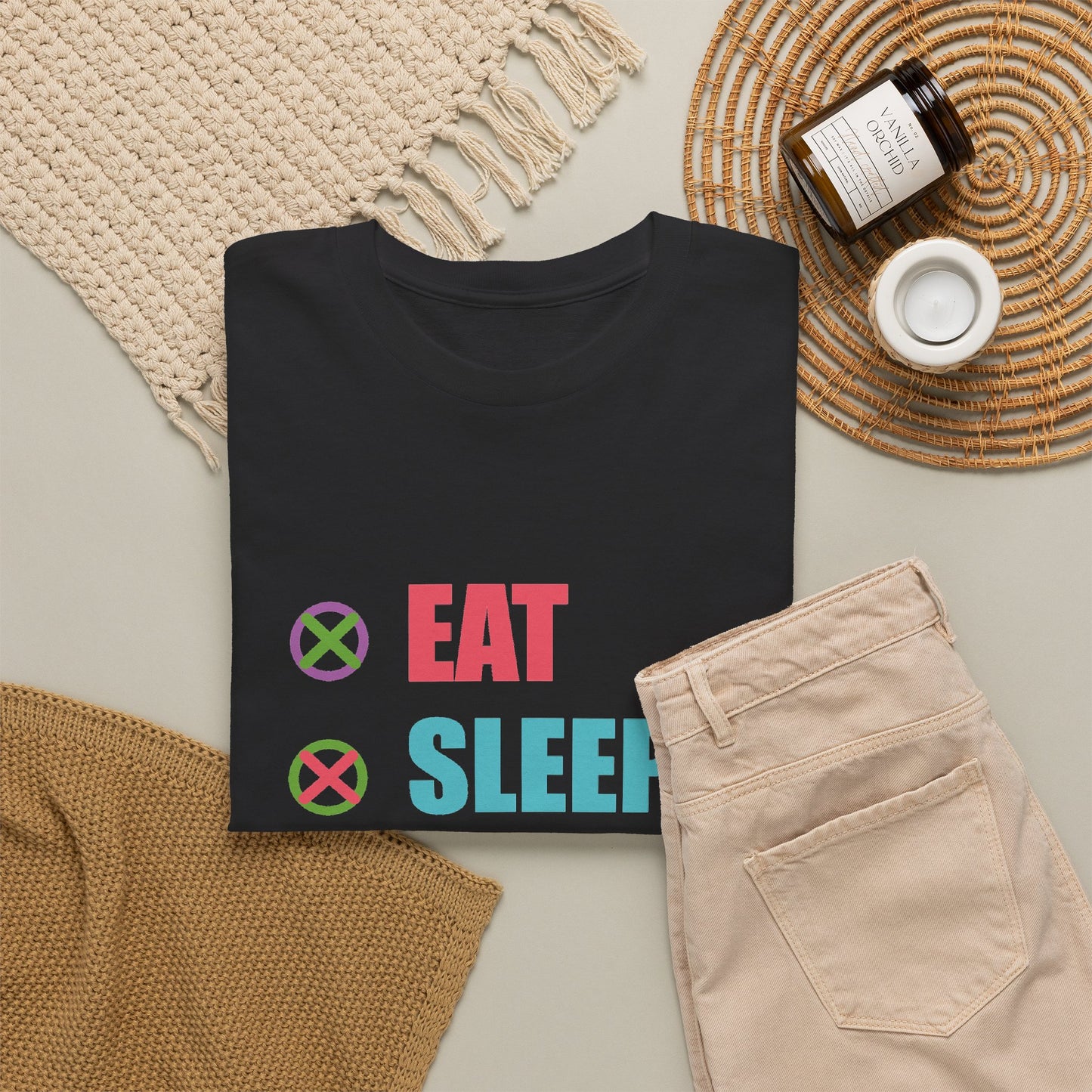 Eat Sleep Dink Repeat Funny Pickleball T Shirt Coloured Text Design