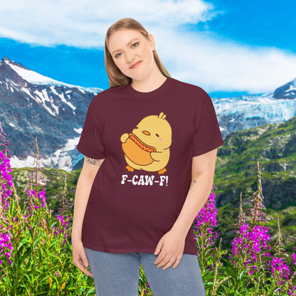 Hot Dog Lover F CAW F White Cute Funny Chick Unisex Chicken T Shirt