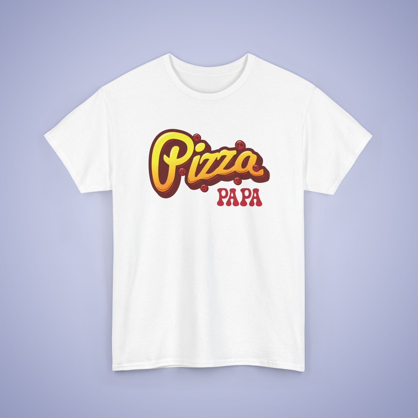 Pizza Papa Graphic Art Pepperoni Pizza Lover Funny Dad or Fathers T Shirt