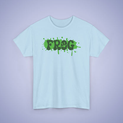 Paint Splatter Graphic Tee Frog Lover Word Art Gift Unisex T Shirt