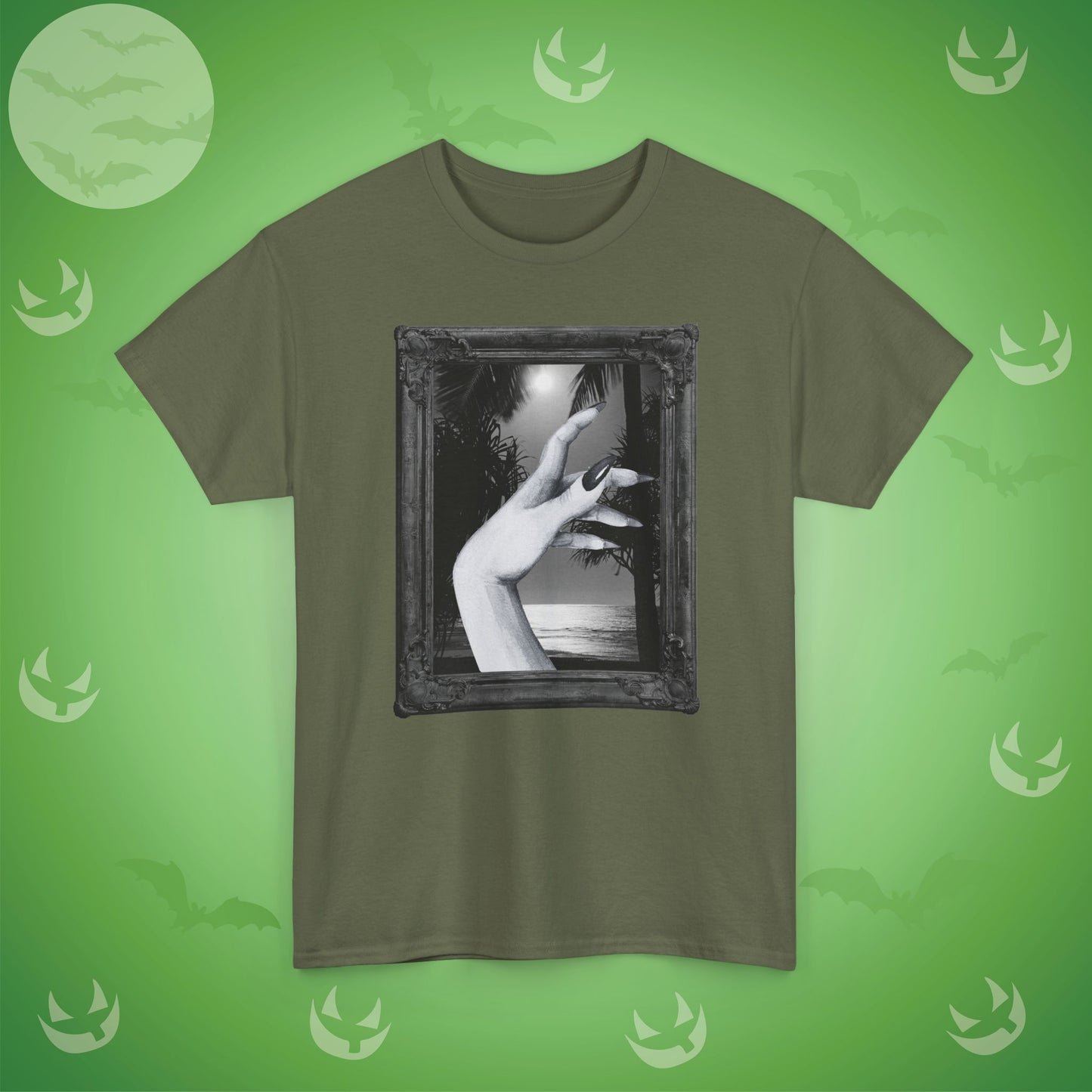 A Hand at the Beach Spooky Halloween T-Shirt | Photographic Design