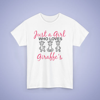 Just a Girl who Loves Giraffes Unisex T-Shirt