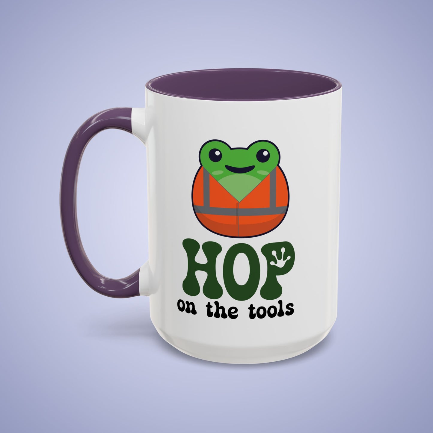 Hop On the Tools Labourer Frog Lover Gift Coffee Mug Ceramic