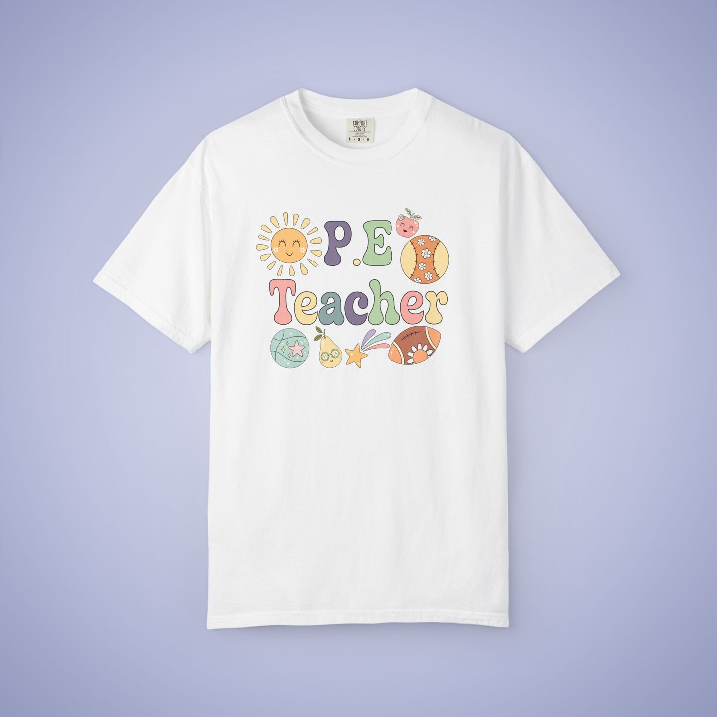 P.E Sports Teacher T Shirt Retro Comfort Colors Unisex Back to School