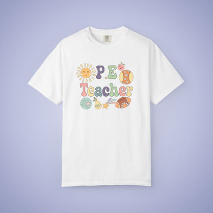P.E Sports Teacher T Shirt Retro Comfort Colors Unisex Back to School