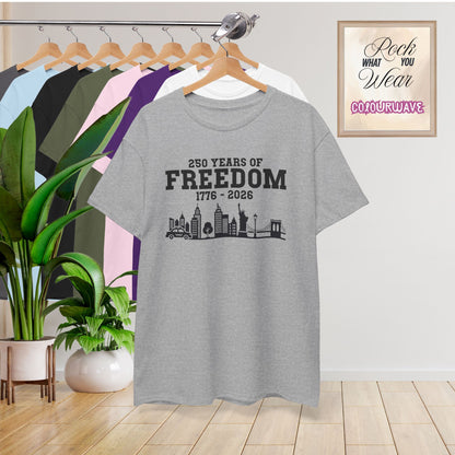 250 Years of Freedom Silhouette Style USA Celebration Unisex T Shirt