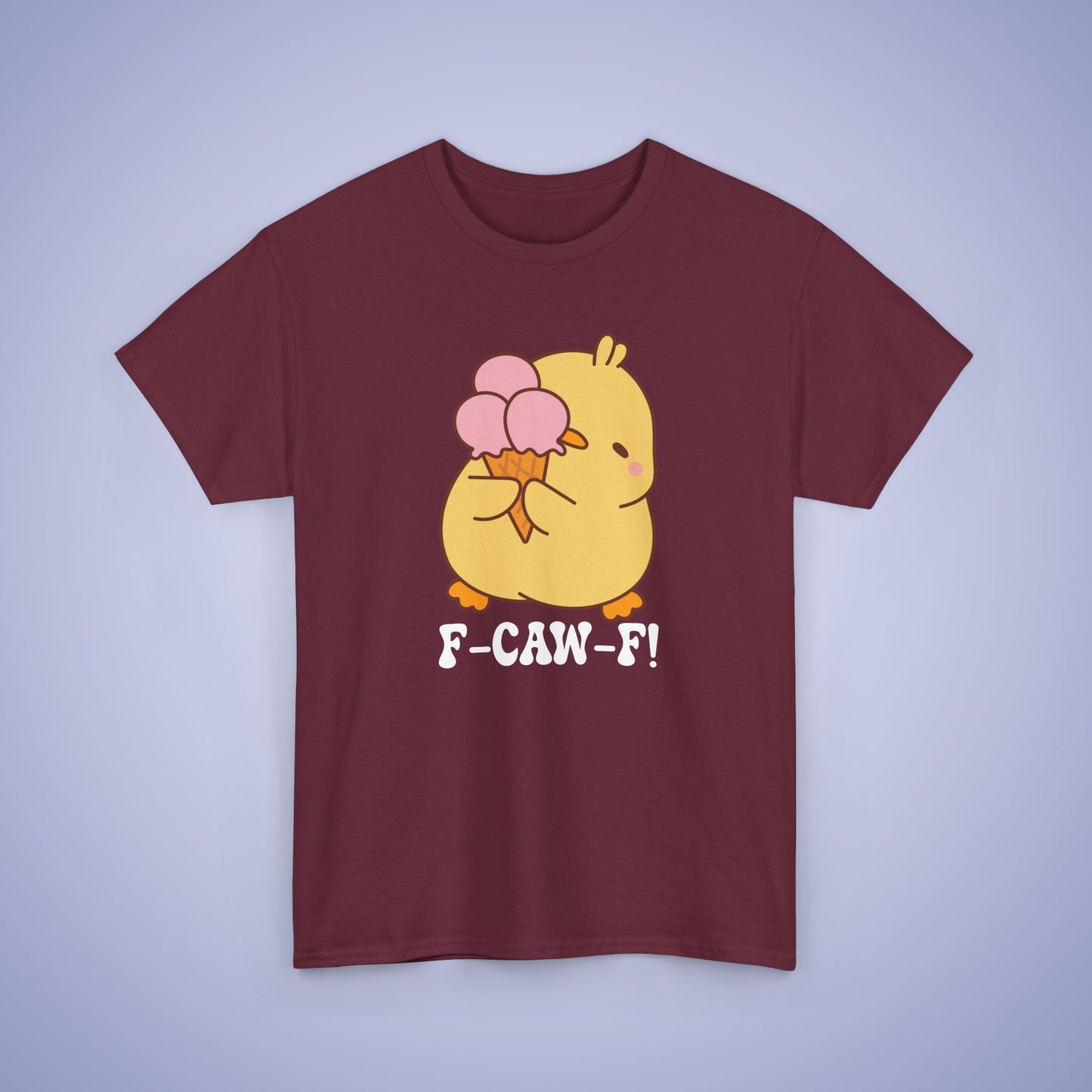 Ice Cream Lover F CAW F White Cute Funny Chick Unisex Chicken T Shirt
