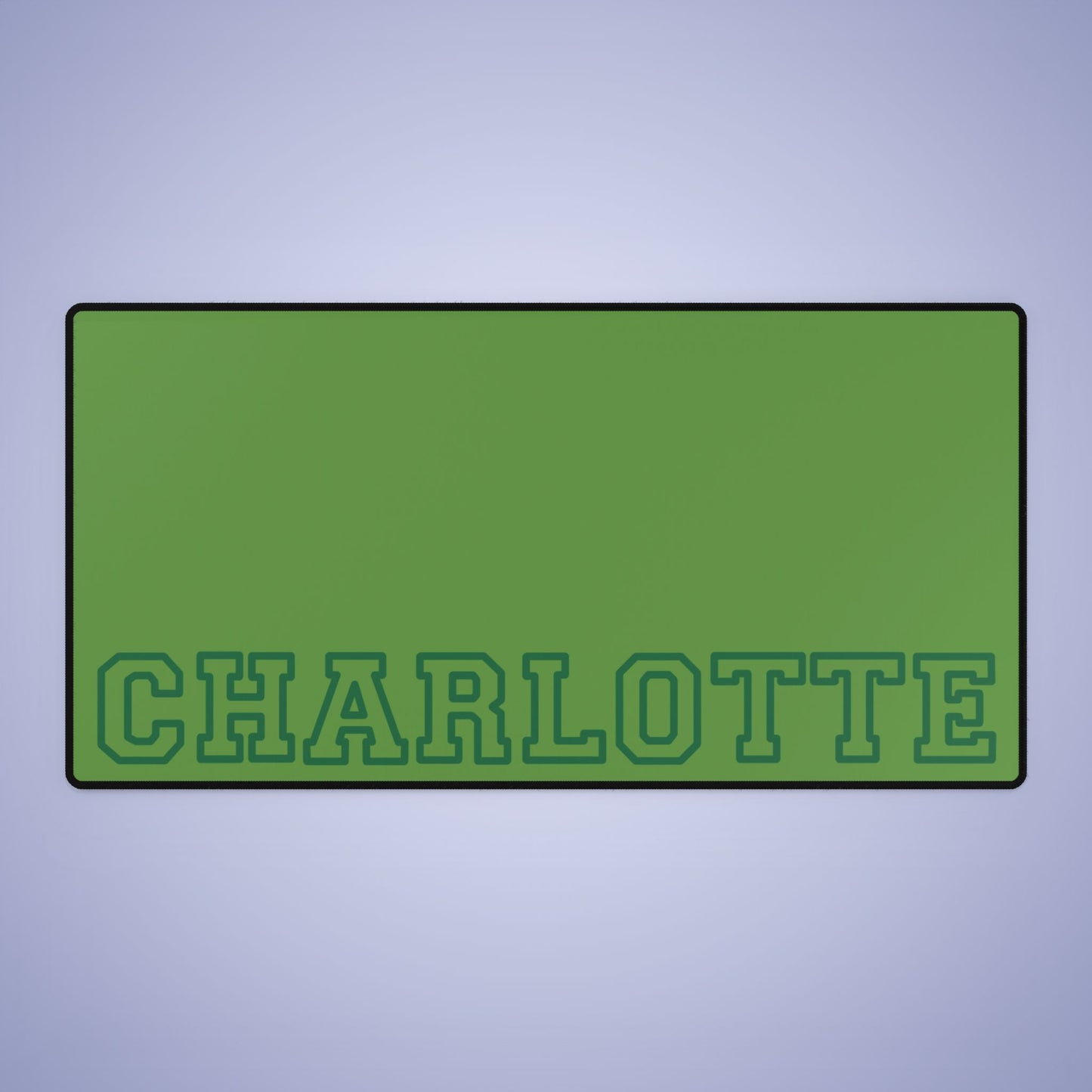 University Style Personalized Name Desk Mat Light Green
