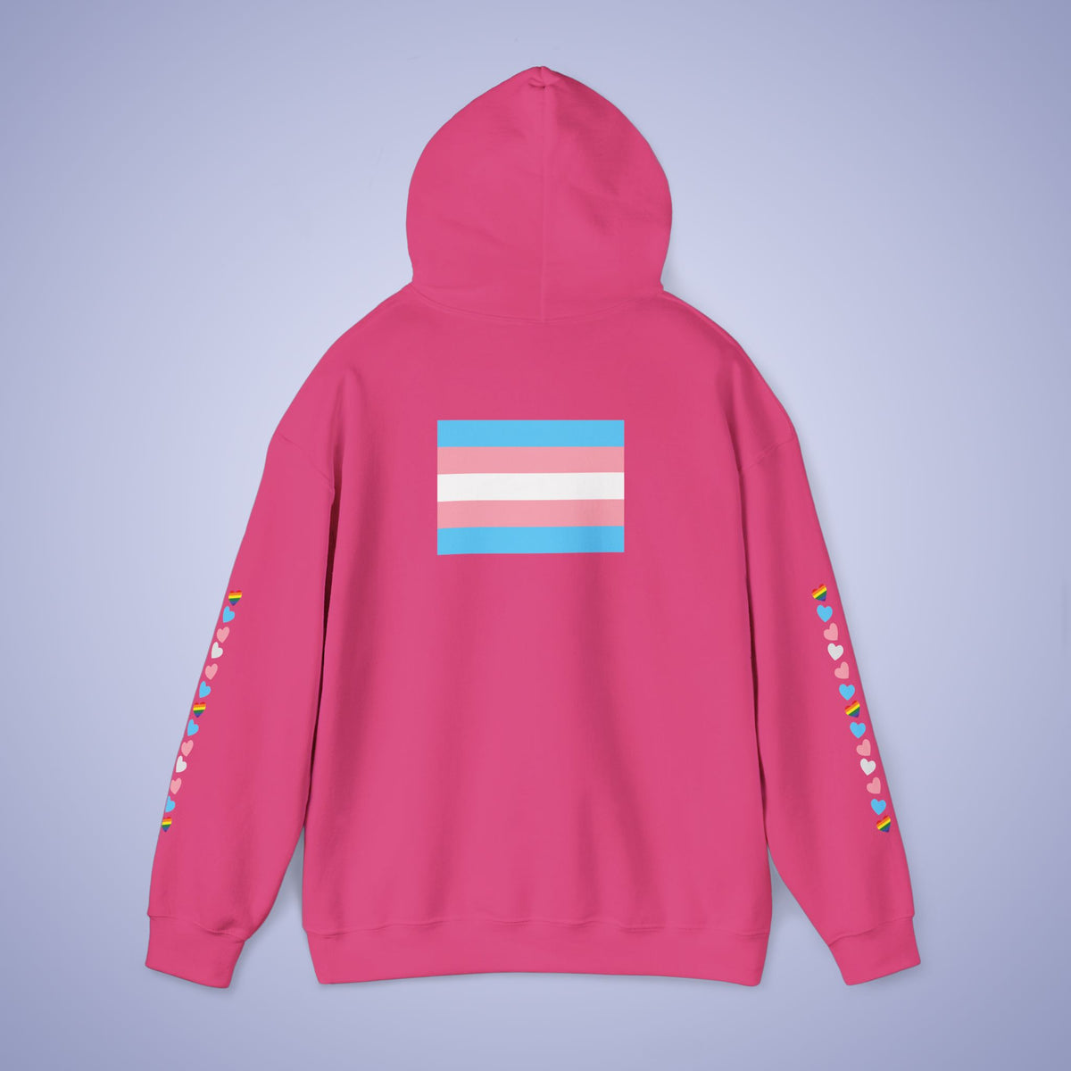 Trans Hearts Radiant Love Hoodie | Transexual Pride Month Hooded Sweatshirt