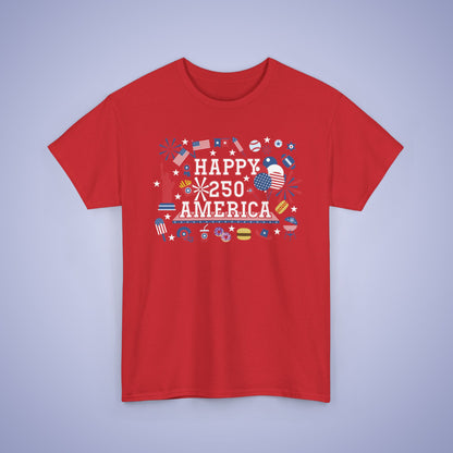 250 Years of Freedom Party Style USA Celebration Unisex T Shirt