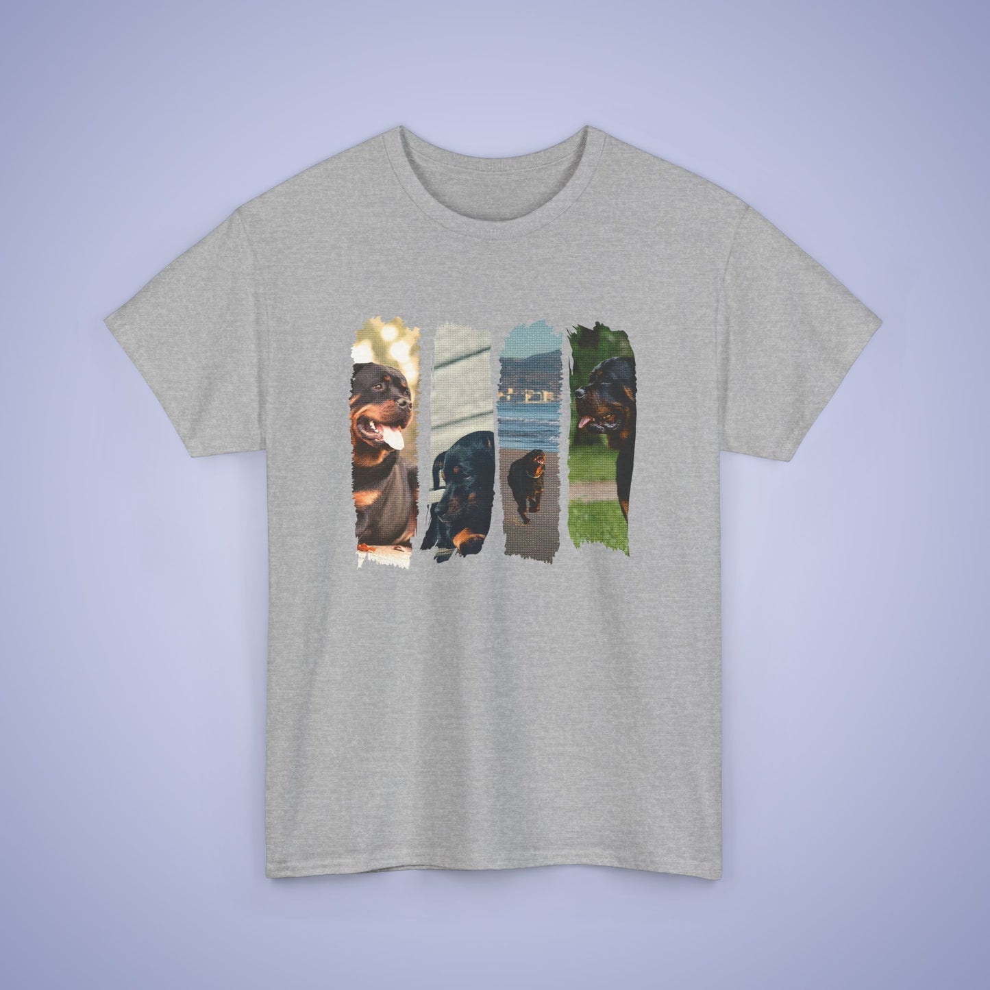 Rottweiler Lover Paint Brush Stroke Mosaic Photographic Unisex Oversized T Shirt