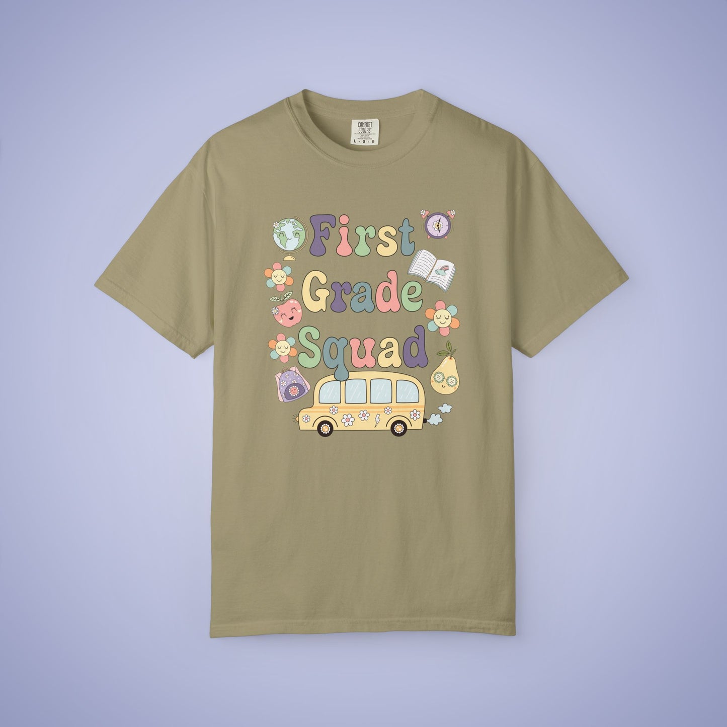 First Grade Squad Retro Fun Teacher T Shirt Comfort Colors Unisex Back to School