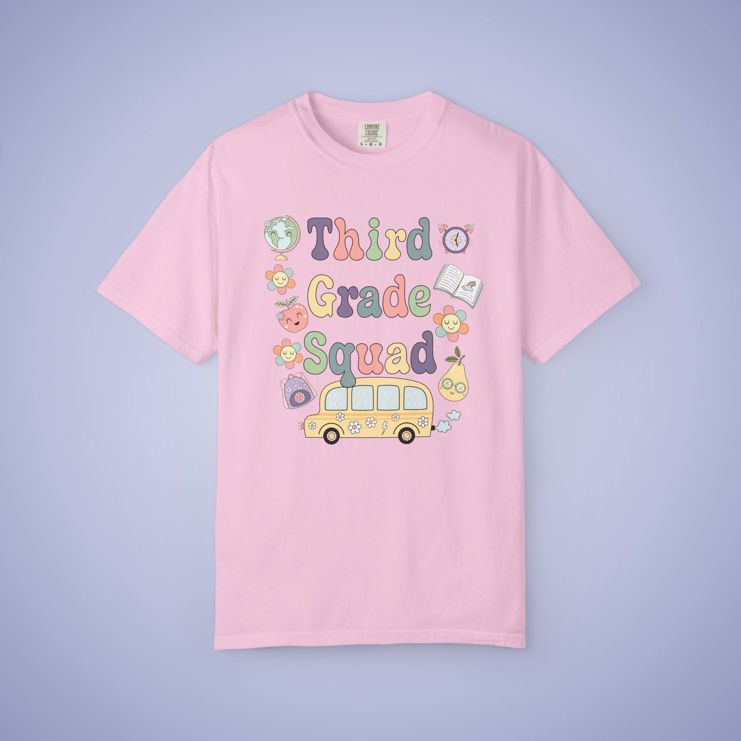 Third Grade Squad Retro Fun Teacher T Shirt Comfort Colors Unisex Back to School
