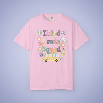 Third Grade Squad Retro Fun Teacher T Shirt Comfort Colors Unisex Back to School