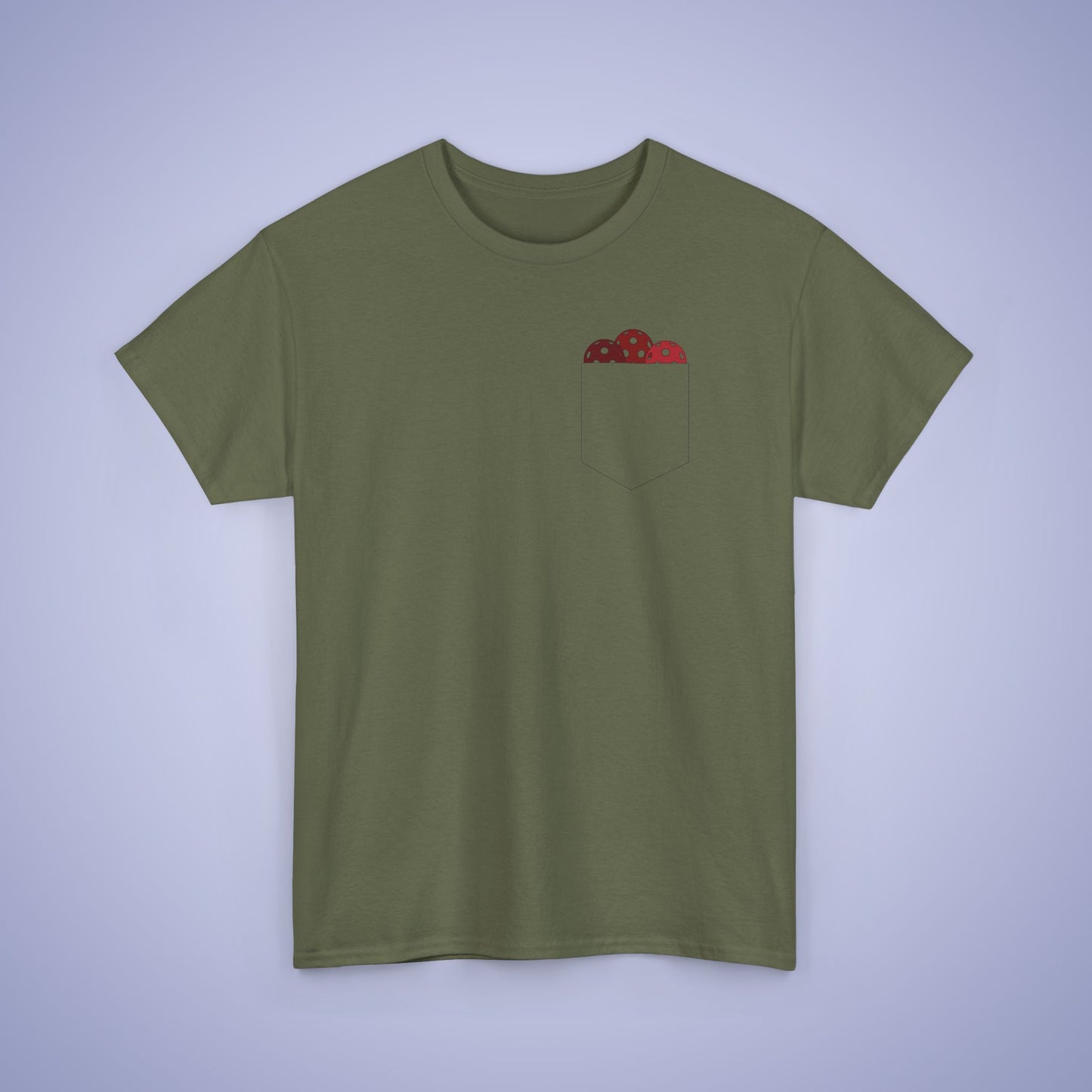 Pickleball Pocket Design T Shirt Red Graphic Design