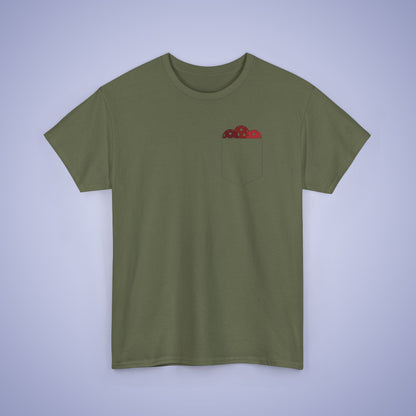Pickleball Pocket Design T Shirt Red Graphic Design