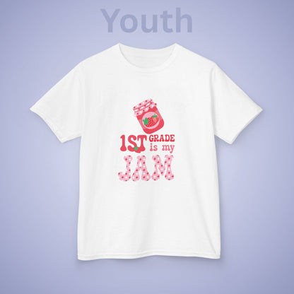 First Grade is my Jam Strawberry Kids Cotton T Shirt Back To School Youth