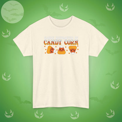 Easily Distracted By Candy Corn White Halloween Candy Unisex T Shirt