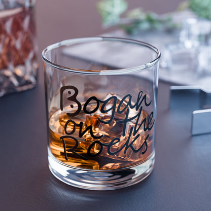 Bogan on the Rocks Bogans Design Funny Rocks Glass Black