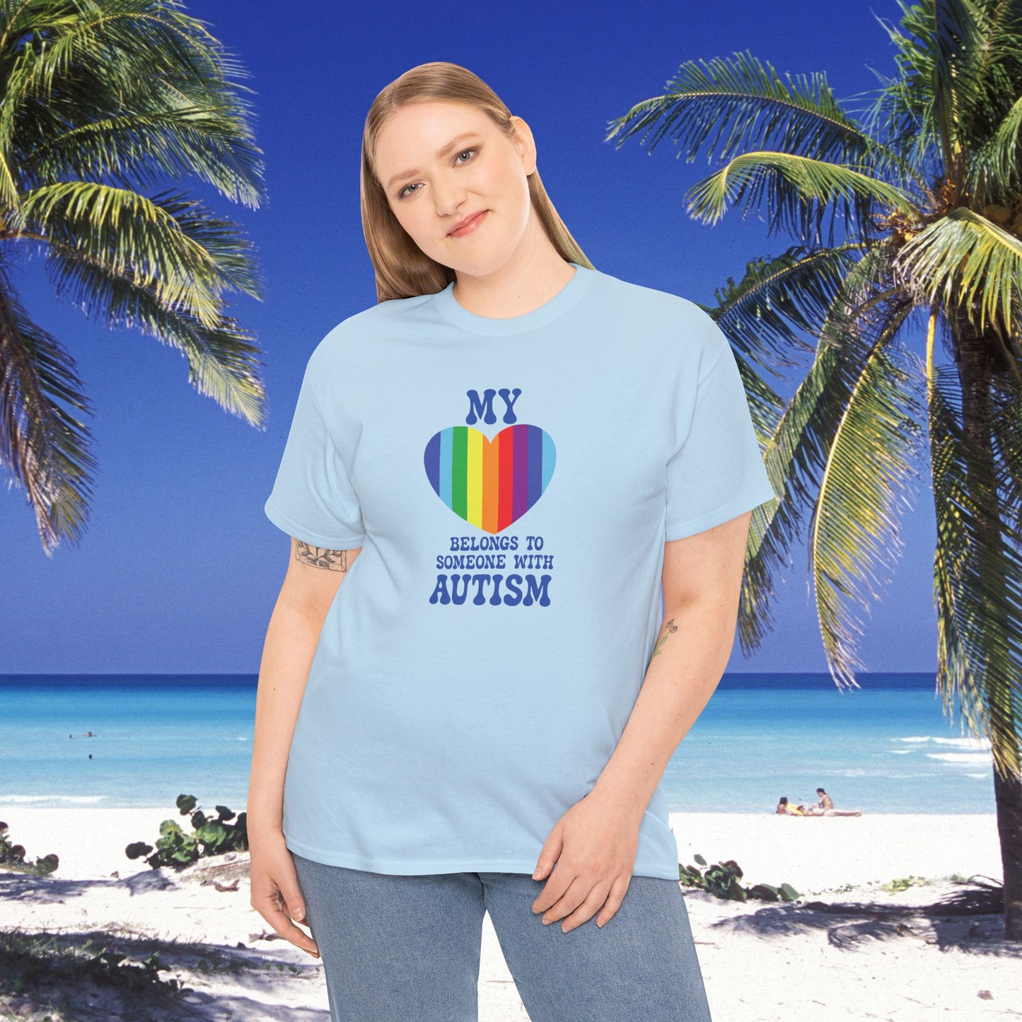 My Heart Belongs to Someone with Autism Awareness Unisex Graphic T Shirt